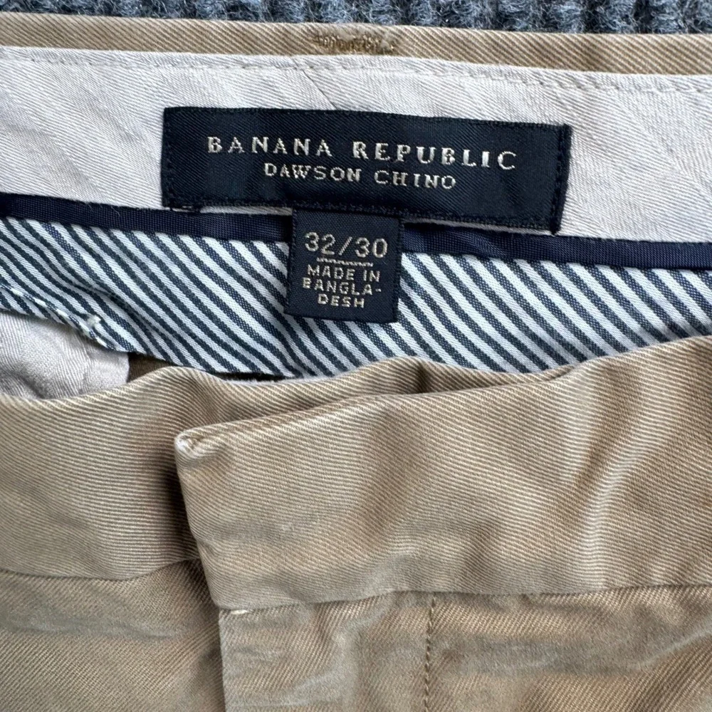 Banana Republic‎ Dawson Chino Mens 33x29 Tan Khaki Straight Leg Pants Old Money